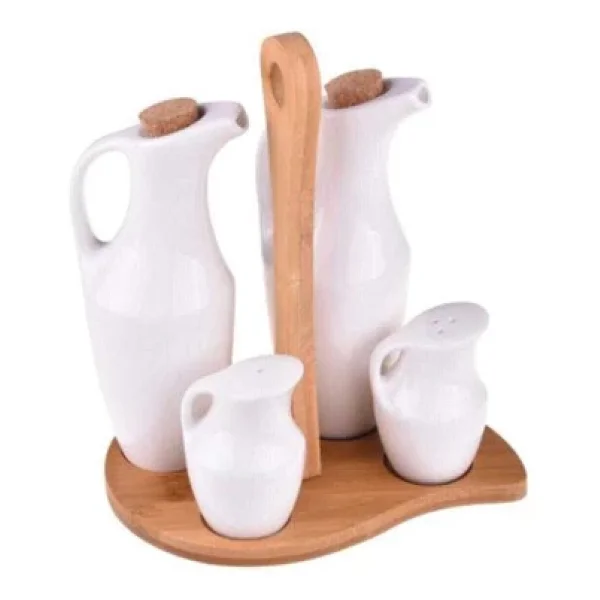 Bambum B0564 Tile Yağlık Sirkelik Tuzluk Biberlik Seti - Görsel 4