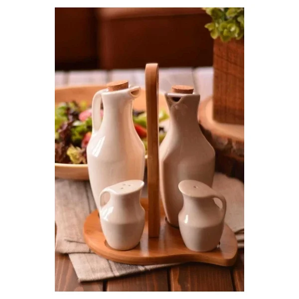 Bambum B0564 Tile Yağlık Sirkelik Tuzluk Biberlik Seti - Görsel 5