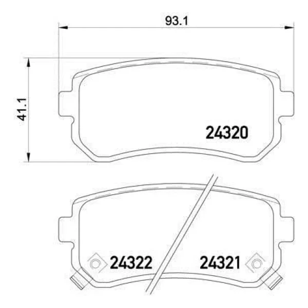 Hyundai İ30 Arka Fren Balatasi (2007-2011) 1.6, 1.4, 1.6 Crdı 583021ga00 - Görsel 2