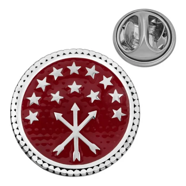 Gümüş Çerkes Bayrağı Rozet Sl7127 - Görsel 5