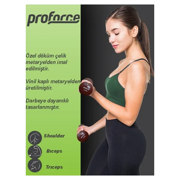 Proforce Vdb 2.5 Kg Döküm Vinly Dambıl - Görsel 3