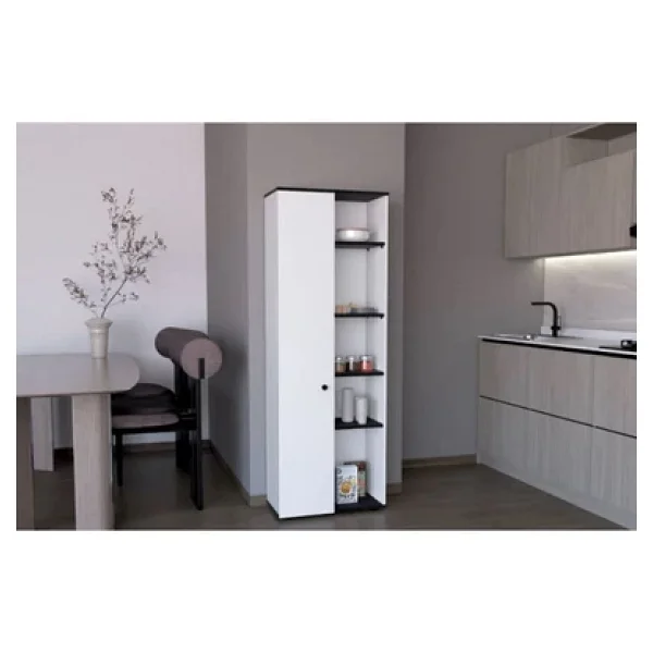 Tdesigno Portre Çok Amaçlı Dolap,10 Raflı, 1 Kapaklı Mutfak Dolabı Kiler Dolabı Banyo Dolabı - Görsel 5