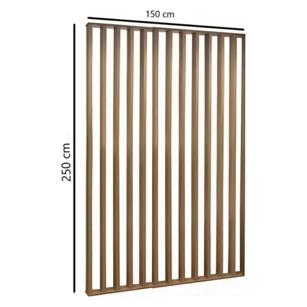 Pinoxi 150cm X 250cm Ahşap Çıtalı Paravan Oda Ayırıcı Seperatör Duvar Dekor 150cm X 250cm - Görsel 4