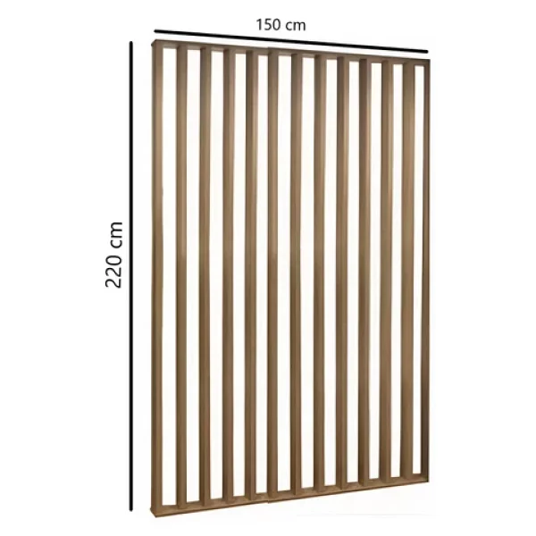 Pinoxi 150cm X 220cm Ahşap Çıtalı Paravan Oda Ayırıcı Seperatör Duvar Dekor 150cm X 220cm - Görsel 5