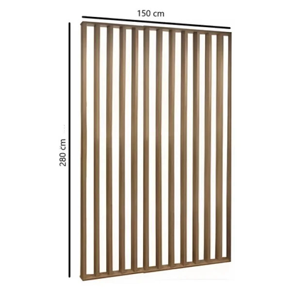 Pinoxi 150cm X 280cm Ahşap Çıtalı Paravan Oda Ayırıcı Seperatör Duvar Dekor 150cm X 280cm - Görsel 4