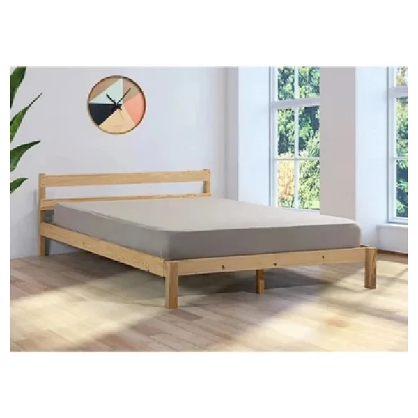 Pinoxi Masif Ahşap Karyola 90x200 Cm Doğal Ahşap Natural - Görsel 4