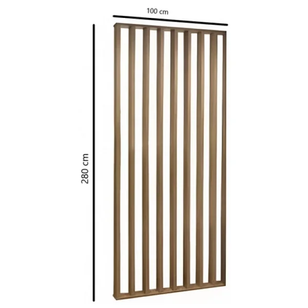 Pinoxi 100cm X 280cm Ahşap Çıtalı Paravan Oda Ayırıcı Seperatör Duvar Dekor 100cm X 280cm - Görsel 5