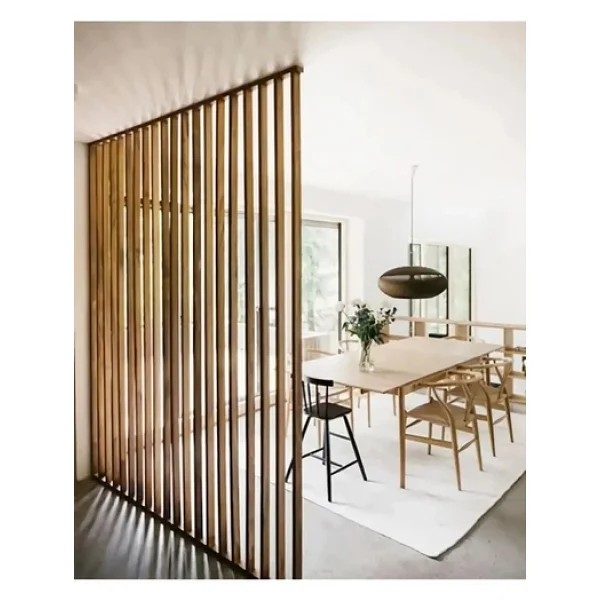 Pinoxi 100cm X 220cm Ahşap Çıtalı Paravan Oda Ayırıcı Seperatör Duvar Dekor 100cm X 220cm - Görsel 3