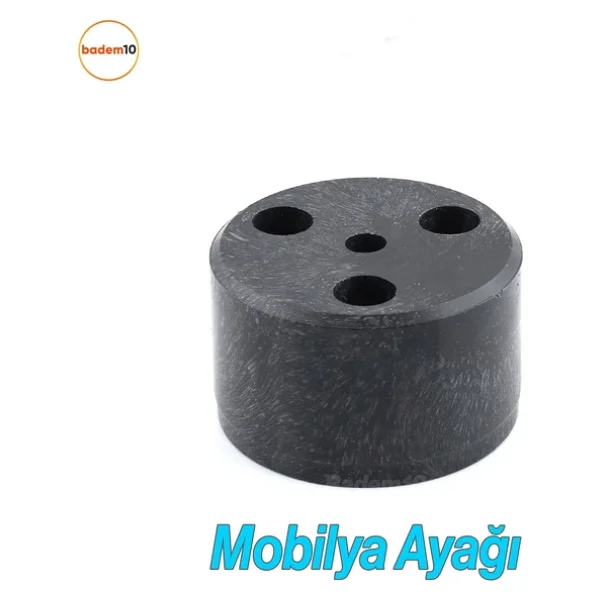Mobilya Ayak Yükseltici Baza Ayağı Koltuk Kanepe Altı Puf Ayakları Yükseklik=3.7 Cm Siyah 10 Adet - Görsel 6