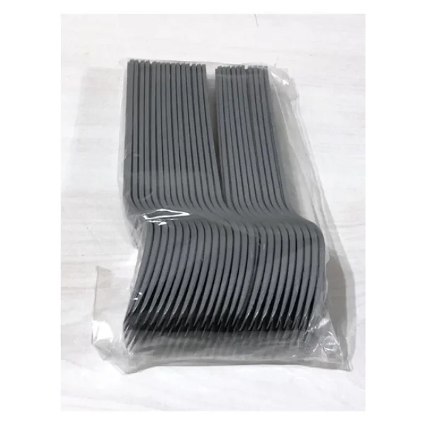Plastik Gri Renkli Lüx Parti Doğum Günü Çatal - 18 Cm. - 25 Adetlik 5 Paket - Görsel 7