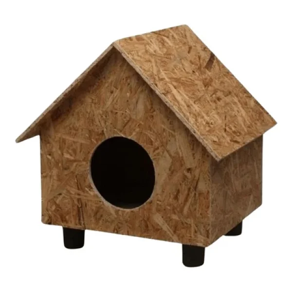 Reyo Kedi Evi Dış Ortam Uygun Ahşap Kedi Evi Osb 44x36x32 Cm - Cat43 - Görsel 4