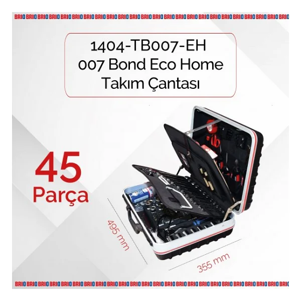 Brio 007 Bond Eco Home 45 Parça Takım Çantası - Görsel 4