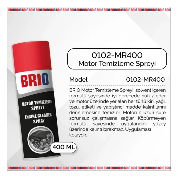 Brio Susuz Motor Temizleme Sprey 400 Ml - Görsel 6
