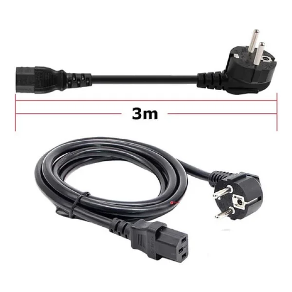 3 Metre Bilgisayar PC Kasa Monitör İçin Power Güç Kablosu - Görsel 7