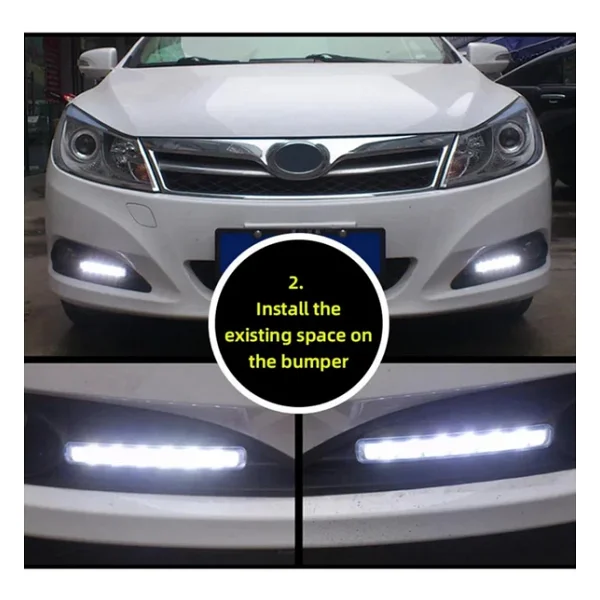 Mercekli 6 Ledli Beyaz Drl Gündüz Ledi 12v Sis Lambası Ledi Off Road Sis 12v - Görsel 5