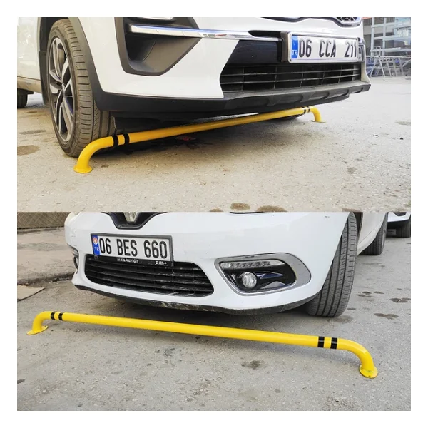 Araç Stoper İmalatı Otopark Araç Stoperi Lastik Sonlandırma Demiri 180 Cm Ø48mm 3mm Sarı - Görsel 3
