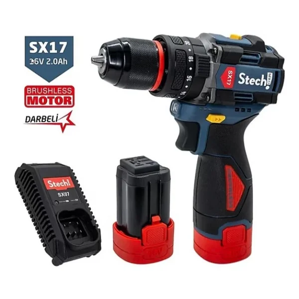 Stechend Sx17 Çift Akülü 2 Ah Darbeli Vidalama Makinesi - Görsel 3