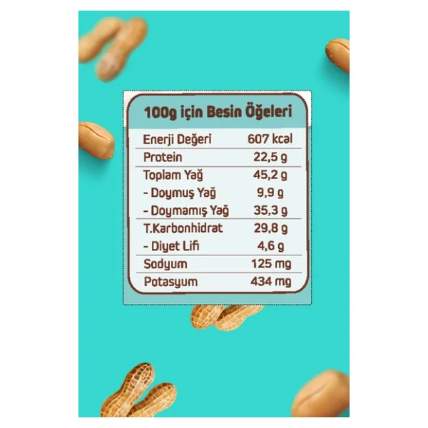 Gelincik Kahvaltılık Sürülebilir Doğal Katkısız 650gr Özel Üretim Şekersiz Parçacıklı Fıstık Ezmesi - Görsel 2