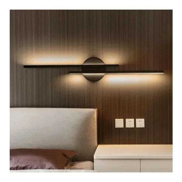 Legacy Sare Aplik Modern Tasarım Siyah Renk Gün Işığı Ledli Banyo - Mutfak - Salon LED Duvar Aplik - Görsel 3