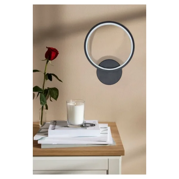 Legacy Aura Modern Tasarım Siyah Renk Gün Işığı Ledli Hol - Banyo - Mutfak - Salon LED Duvar Aplik - Görsel 3