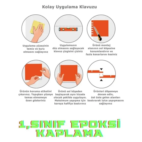 Renkli Duvarlar 30x30cm Siyah Tuğla Epoksi 1 Adet 3d Yapışkanlı Duvar Kaplama Paneli Mutfak Banyo Salon Ofis Döşeme - Görsel 8