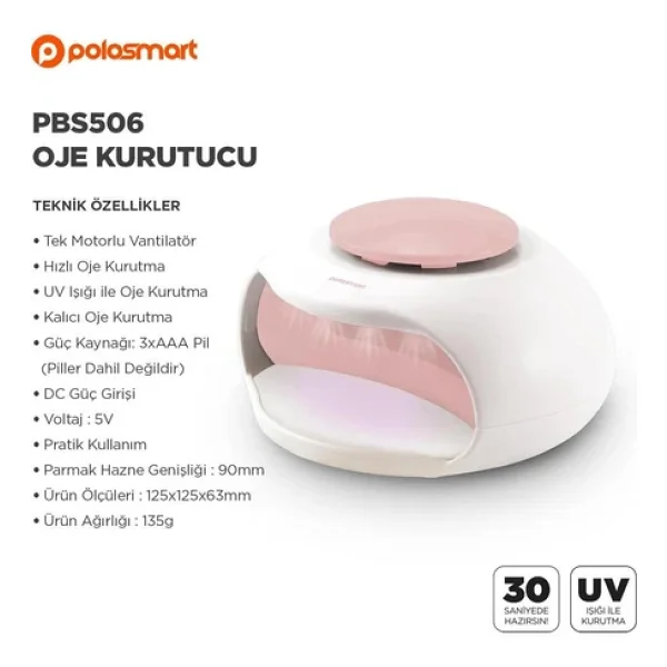 Polosmart Oje Kurutucu Pembe Pbs506 - Görsel 4