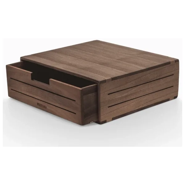 Woodsaka 3line Çekmeceli Monitör Stand & Araç-Gereç Saklama Kutusu - Büyük - Ceviz Ağacından - Görsel 6