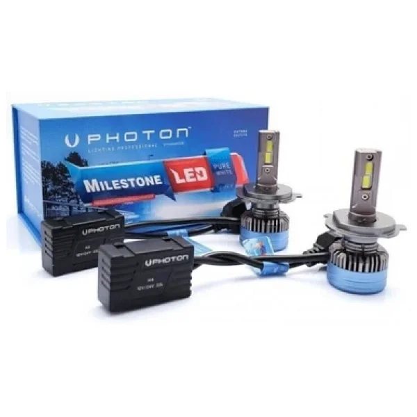 Photon Milestone H4 Katana 12-24v Uyumlu 14000 Lümen Işık Gücü Beyaz LED Xenon - Görsel 4