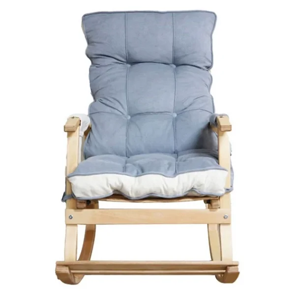 Reyo Home Asos Lüks Çift Minderli Sallanan Sandalye TV Koltuğu Yeşil/Krem - Görsel 8