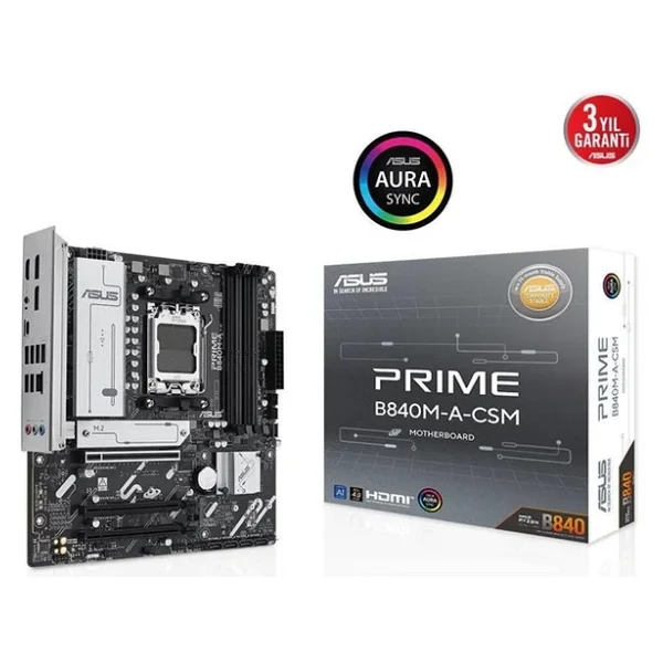 Asus Prime B840m-A-Csm AMD Am5 DDR5 Micro Atx Anakart - Görsel 4
