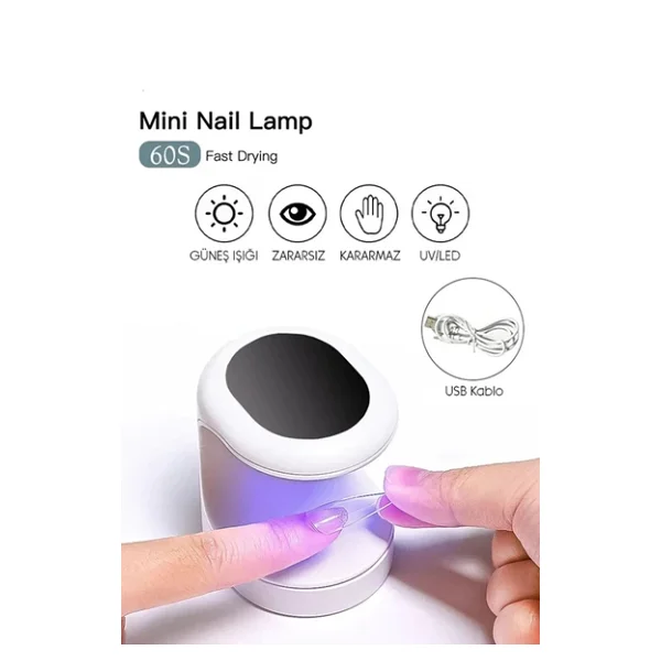 Fontenay Mini Uv LED Işık Uv LED Lamba Tırnak Kurutucu Oje Tırnak Kurutma Makinesi - Görsel 4