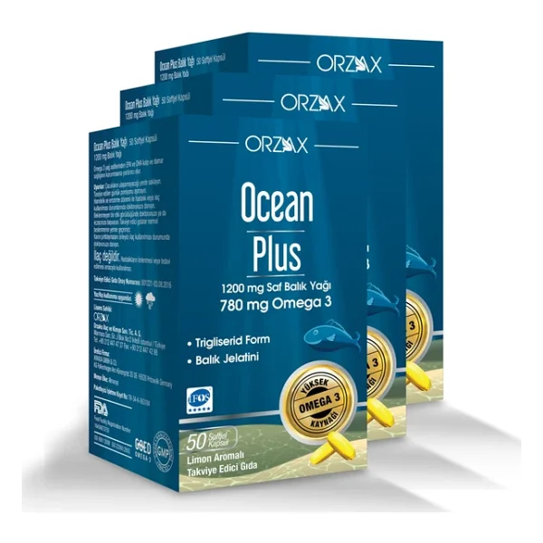 Ocean Plus Omega 3 Balık Yağı 1200 Mg 50 Kapsül 3'lü - Görsel 4
