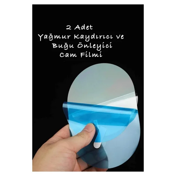 Oto Dış Ayna Yağmur Tutmaz Kaydırıcı Film 2 Adet - Çiftli Paket - Görsel 5