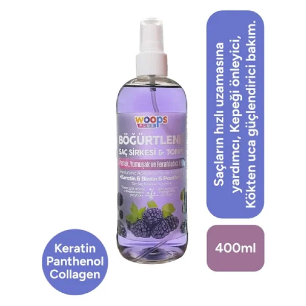 Woops Plus Böğürtlenli 400 Ml Saç Toniği - Görsel 3