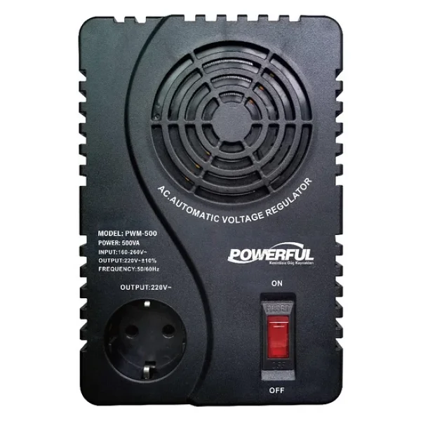 Powerful Pwm-500 500va 250w Kombi, Buzdolabı Otomatik Voltaj Regülatörü - Görsel 7