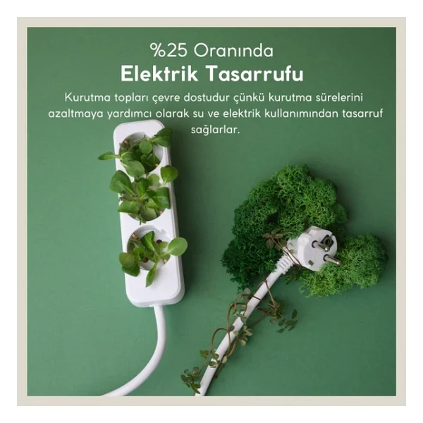 Reyo Çamaşır Yün Kurutma Topu Doğal Yumuşatıcı, Kurutma Makinesi Için Büyük 6 Adet Yün Top Bez Çantalı - Görsel 8