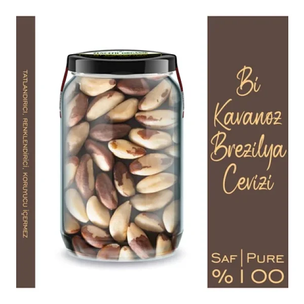 Brezilya Cevizi İçi Bi Kavanoz 660 Cc. Cam Kavanozda Saf Katkısız Brazil Nuts Brezilya Bademi - Görsel 3