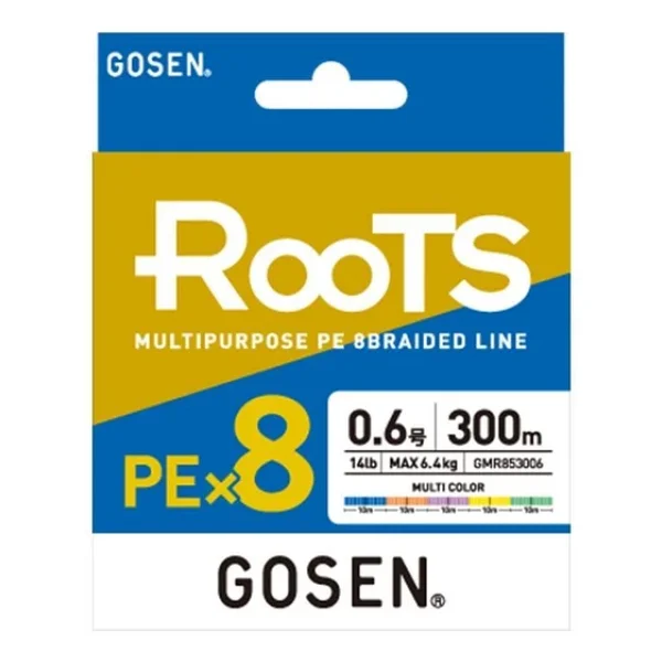 Gosen X8 Roots PE 8 Örgü Spin İp Misina 300mt Multi Color - Görsel 5
