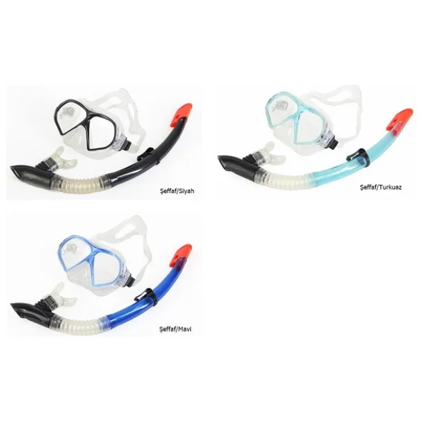 Apnea Corsica Maske Şnorkel Set Şeffaf/siyah - Görsel 3
