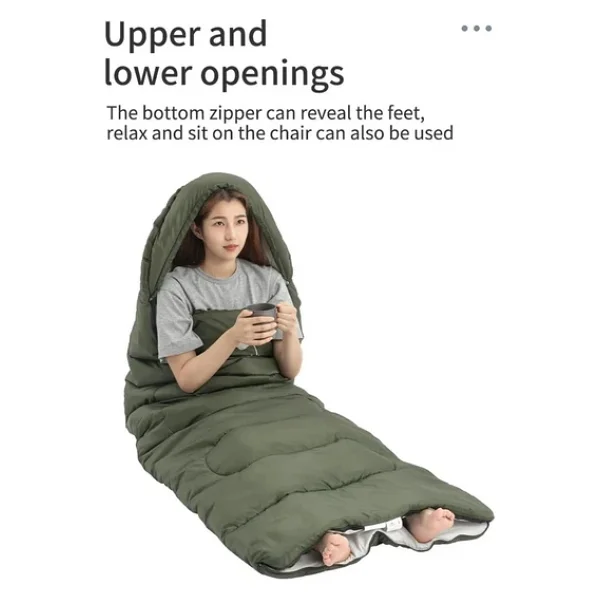 Naturehike Y150L Zarf Tarzı Kapüşonlu -6°C Sağ Fermuarlı Uyku Tulumu - Görsel 9