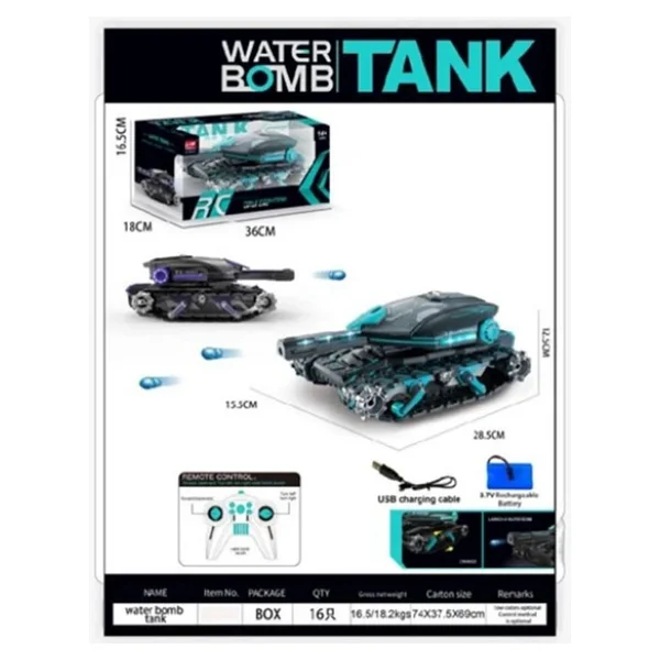 Gepettoys Hd5011 2.4 G Su Atan Uzaktan Kumandalı Tank - Görsel 6