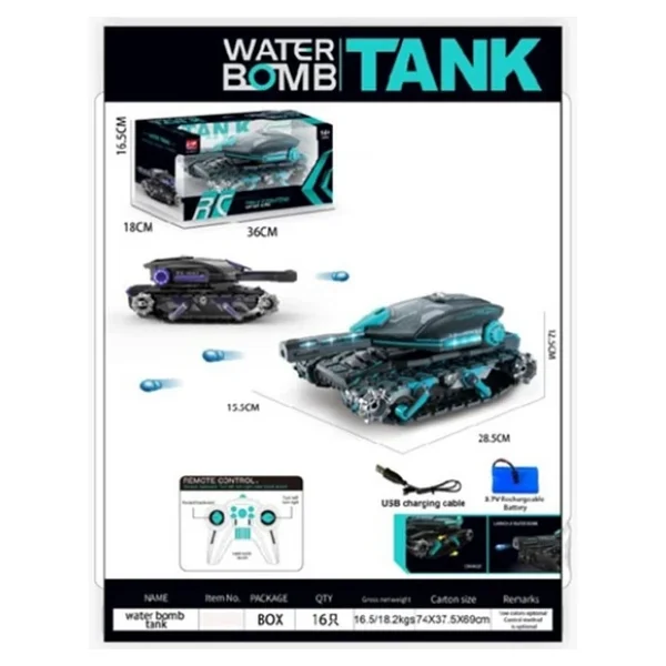 Gepettoys Hd5011 2.4 G Su Atan Uzaktan Kumandalı Tank - Görsel 8