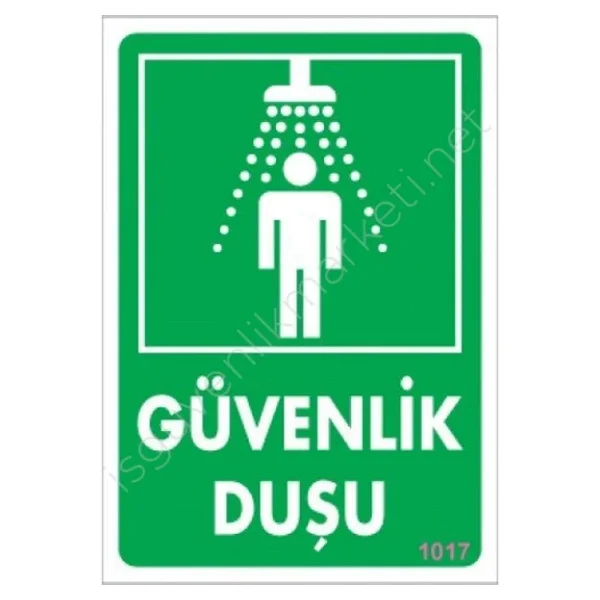 Güvenlik Duşu Uyarı Levhası 17,5x25 Kod:1017 - Görsel 3