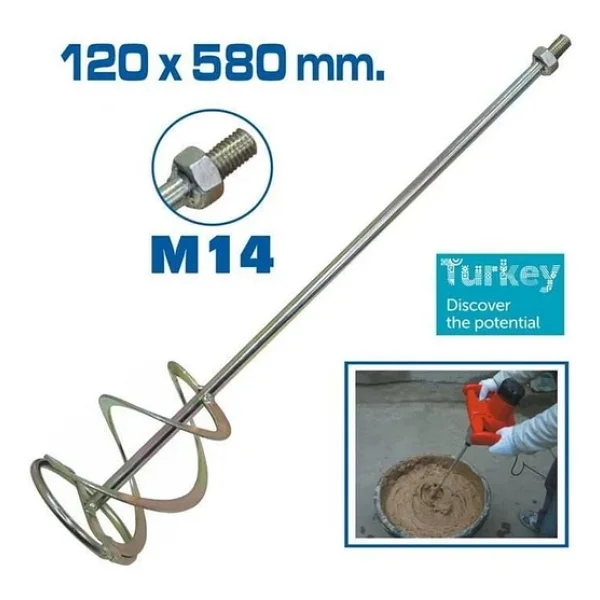 Topshop Th14343 Boya Alçı Ve Harç Karıştırıcı Uç 120x580 Mm - Görsel 8