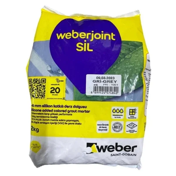 Weber Joint Silikonlu 2 Kg Derz Dolgu - Görsel 4