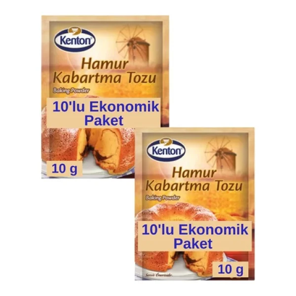 Kenton Hamur Kabartma Tozu (2 Adet 10'lu Ekonomik Paket) 20 X 10 G - Görsel 3
