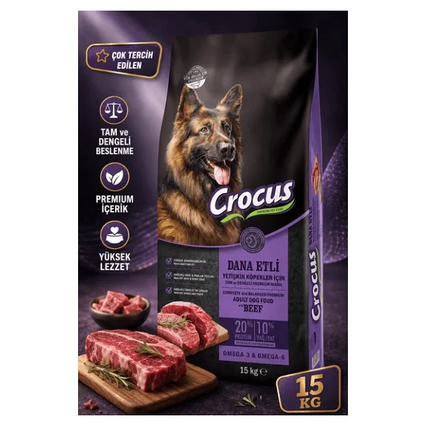 Crocus Biftekli Pirinçli 15 kg Yetişkin Köpek Maması - Görsel 4