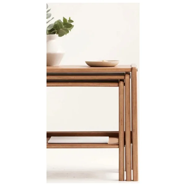Woodesk Line, Ahşap Zigon Sehpa, 50x50, Tik Renk, Cpt4740-50 - Görsel 8