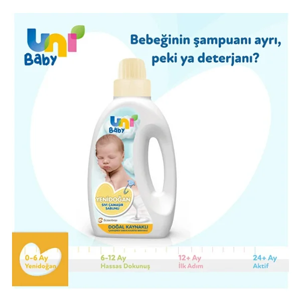 Uni Baby Yenidoğan Sıvı Çamaşır Sabunu 1500 Ml 2 Adet - Görsel 5