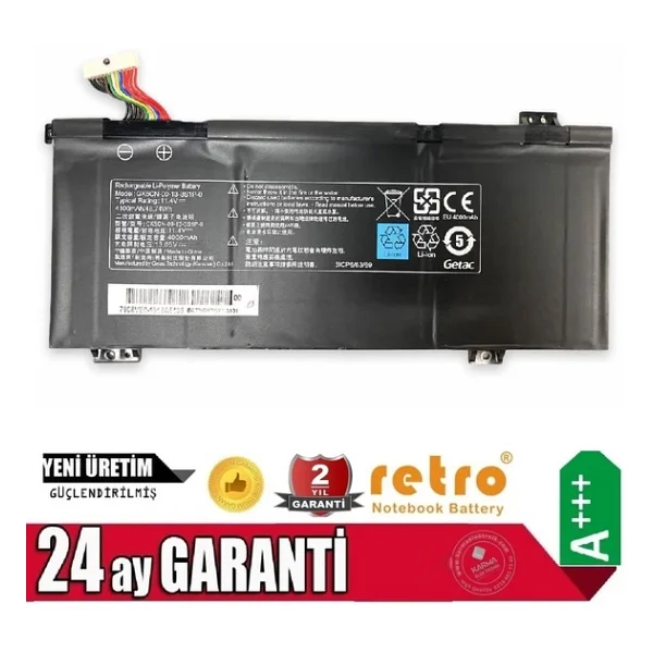 Monster Tulpar T5 V19.2, T5 V19.2.1 Notebook Bataryası, Pili - Görsel 3